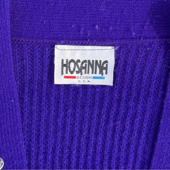 Hosanna Cardigan Jeweled Purple Cardigan Sweater - Picture 6 of 7